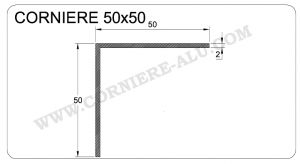 Cornière 50/50/2 Chromé Brillant