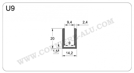 Profil U pour verre de 8 mm – Achat